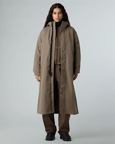 Womens Nukabira Rain Shell Parka TNF Mocha Brown ALT4