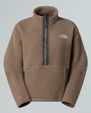 Polaire col zipp TNF Fleeski pour femme TNF Mocha Brown HERO
