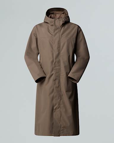 Womens Nukabira Rain Shell Parka TNF Mocha Brown HERO