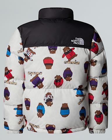 Veste imprime 1996 Retro Nuptse pour enfant TNF TNF White  Nuptse Bear Print ALT1