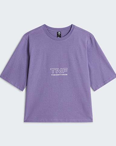 Womens Zumu 20 Boxy TShirt TNF Grounded Plum HERO
