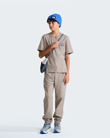 Explore Fonts Relaxed Graphic TShirt fr Teenager TNF Stone Slab ALT1