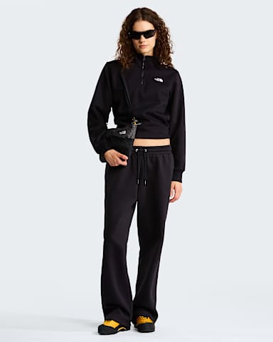Womens TNF Essential Simple Dome Relaxed Straight Joggers TNF TNF Black ALT1