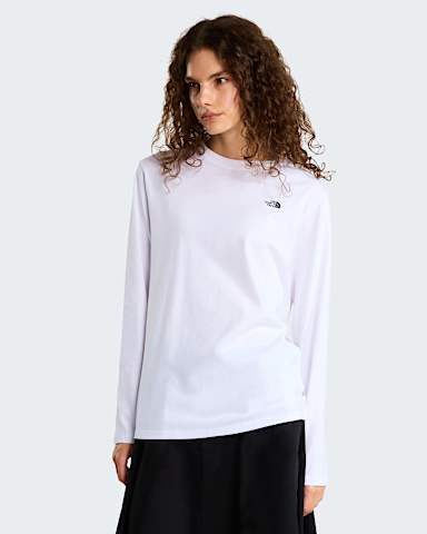 Tshirt  manches longues dcontract TNF Essential Simple Dome pour femme TNF TNF White HERO