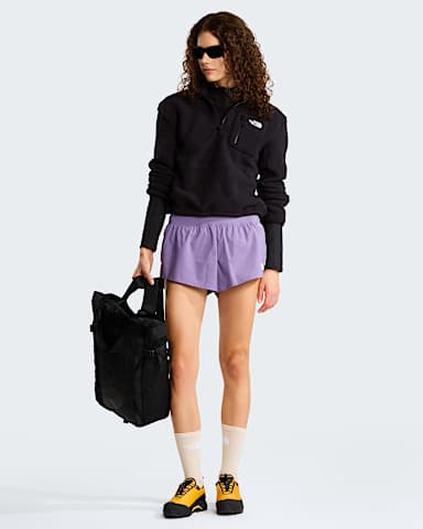 Yumiori fleecejakke med kvart lynls til damer TNF TNF BlackTNF Black ALT1
