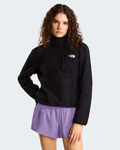 Yumiori fleecejakke med kvart lynls til damer TNF TNF BlackTNF Black HERO