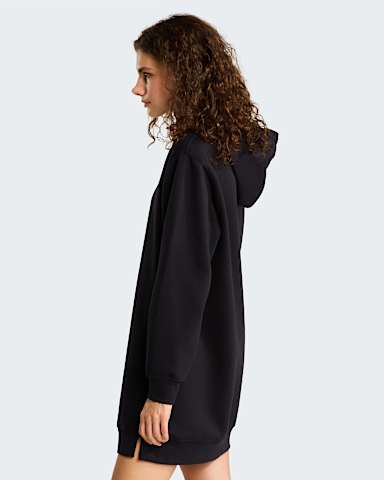 Womens Essential Simple Dome Relaxed Hooded Dress TNF TNF Black ALT2