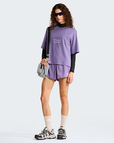Womens Zumu 20 Boxy TShirt TNF Grounded Plum ALT1