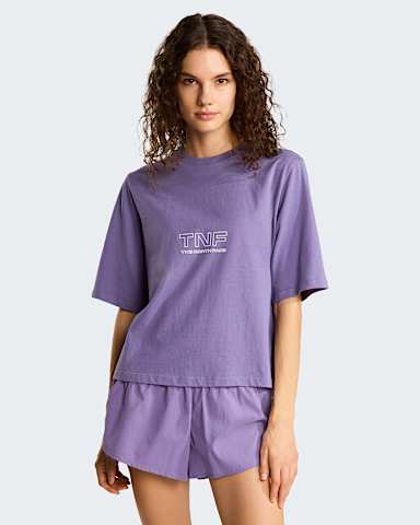 Womens Zumu 20 Boxy TShirt TNF Grounded Plum HERO