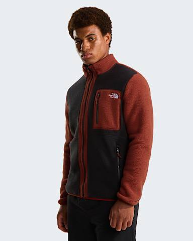 Casaco polar com fecho de correr integral Yumiori para homem TNF TNF BlackEmber SoilIron Clay HERO