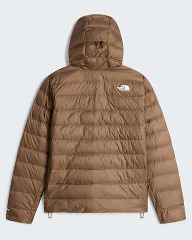 Mens Minoqua Hooded Down Jacket TNF Smokey Brown alt1