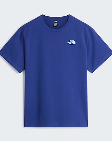 Mens Vintage Mountain Relaxed TShirt TNF Bold BlueSummit Gold HERO