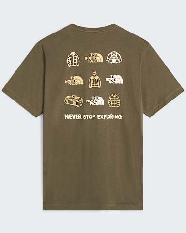Herren Outdoor Regular Graphic 2 TShirt TNF New Taupe Green alt1