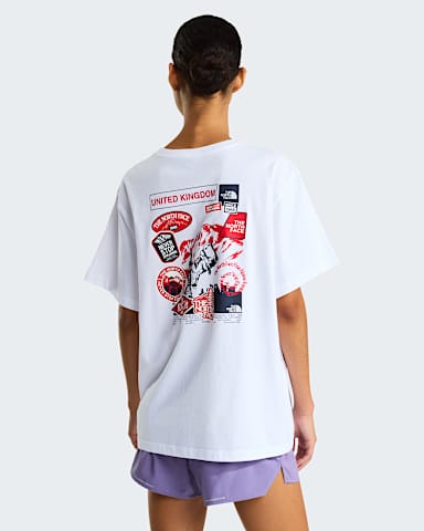 Luny Tshirt unisex Country Stickers UK TNF TNF WhiteTNF White HERO