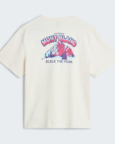 Camiseta holgada Scale the Peak unisex TNF White DuneGlacier hero