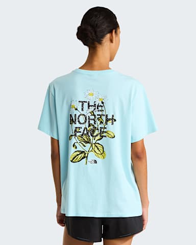 Flower Power Relaxed TShirt Damen TNF GlacierTNF White HERO