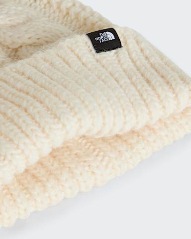 Dziecica czapka beanie z futrzanym pomponem OhMega TNF White Dune alt2