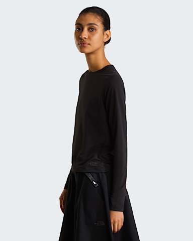 Golden Ridge Ribbed LongSleeve TShirt W TNF TNF Black ALT2