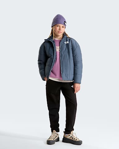 Giacca reversibile con cerniera integrale Shasta da ragazza TNF Granite Grey ALT2