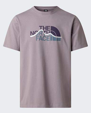 Mens Mountain Line Regular Graphic TShirt TNF Transcendent Grey hero
