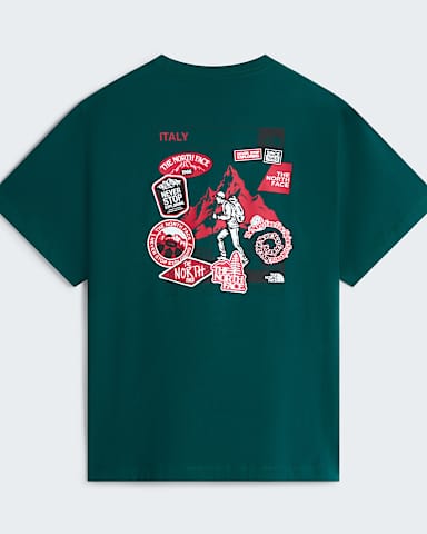 Camiseta holgada Country Stickers Italy unisex TNF Hunter GreenTNF White hero