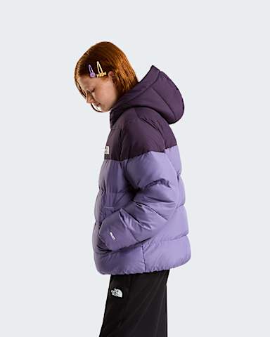 Teens Frost Fall Hooded Jacket TNF Endless DuskGrounded Plum alt2