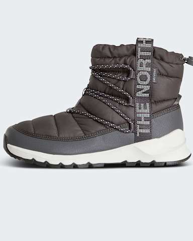 Womens ThermoBall Waterproof LaceUp Winter Boots TNF Anthracite GreyWhite Ash hero