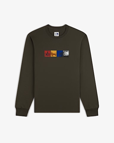 Tshirt de manga comprida TNF X Aim Leon Dore TNF New Taupe Green hero