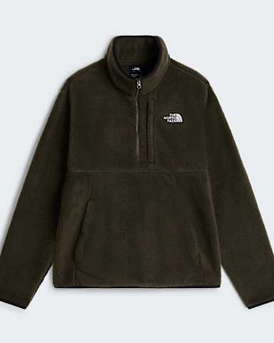 Koian hoogpolige fleece met halve rits voor heren TNF New Taupe Green hero
