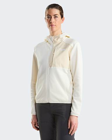 Giacca in pile con cappuccio TNF Performance da donna TNF White Dune Light HeatherDesert Stone hero