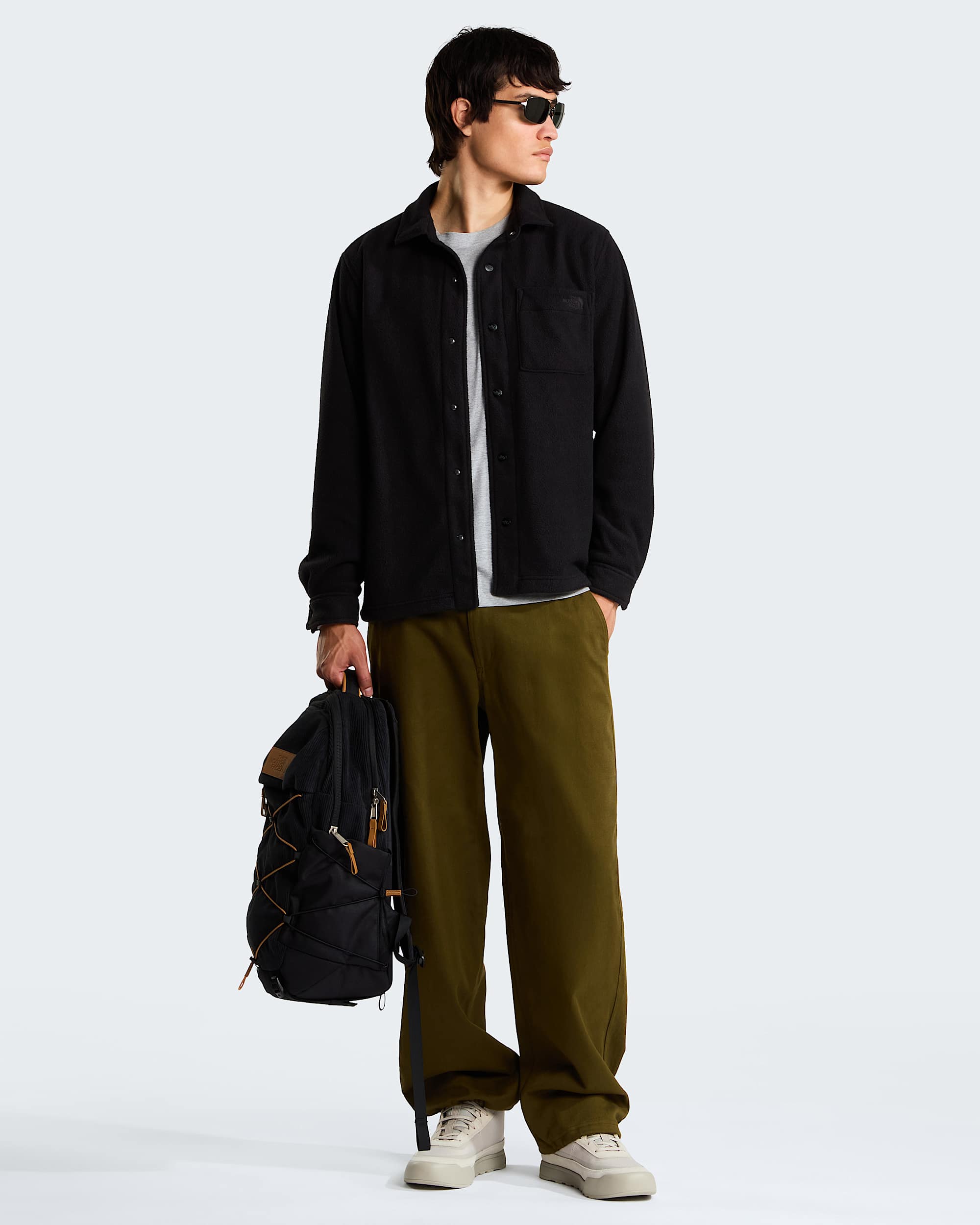 Langrmet Open Range Fleece skjorte til herrer TNF ALT1
