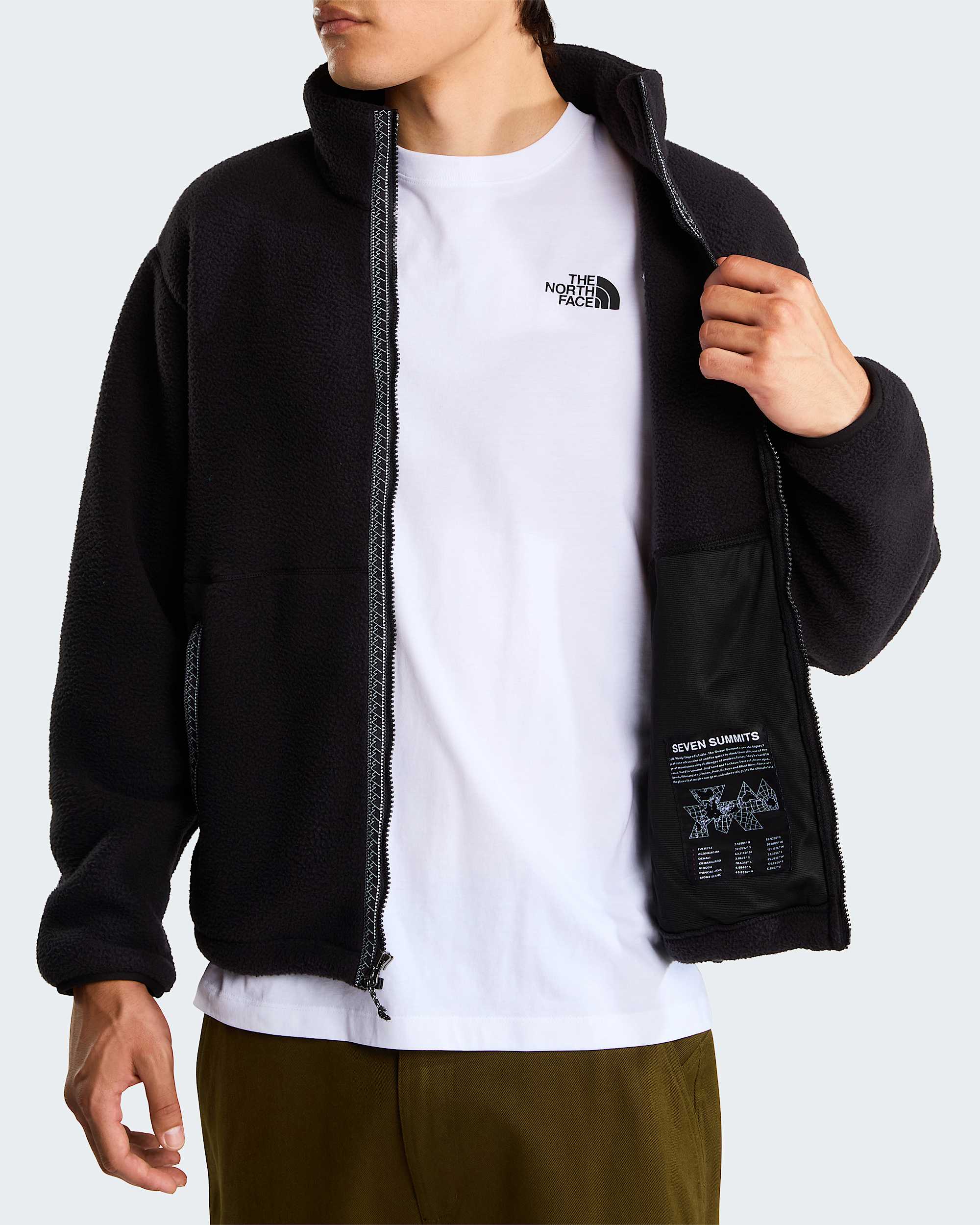 Casaco polar com fecho de correr integral TNF Fleeski para homem TNF ALT6