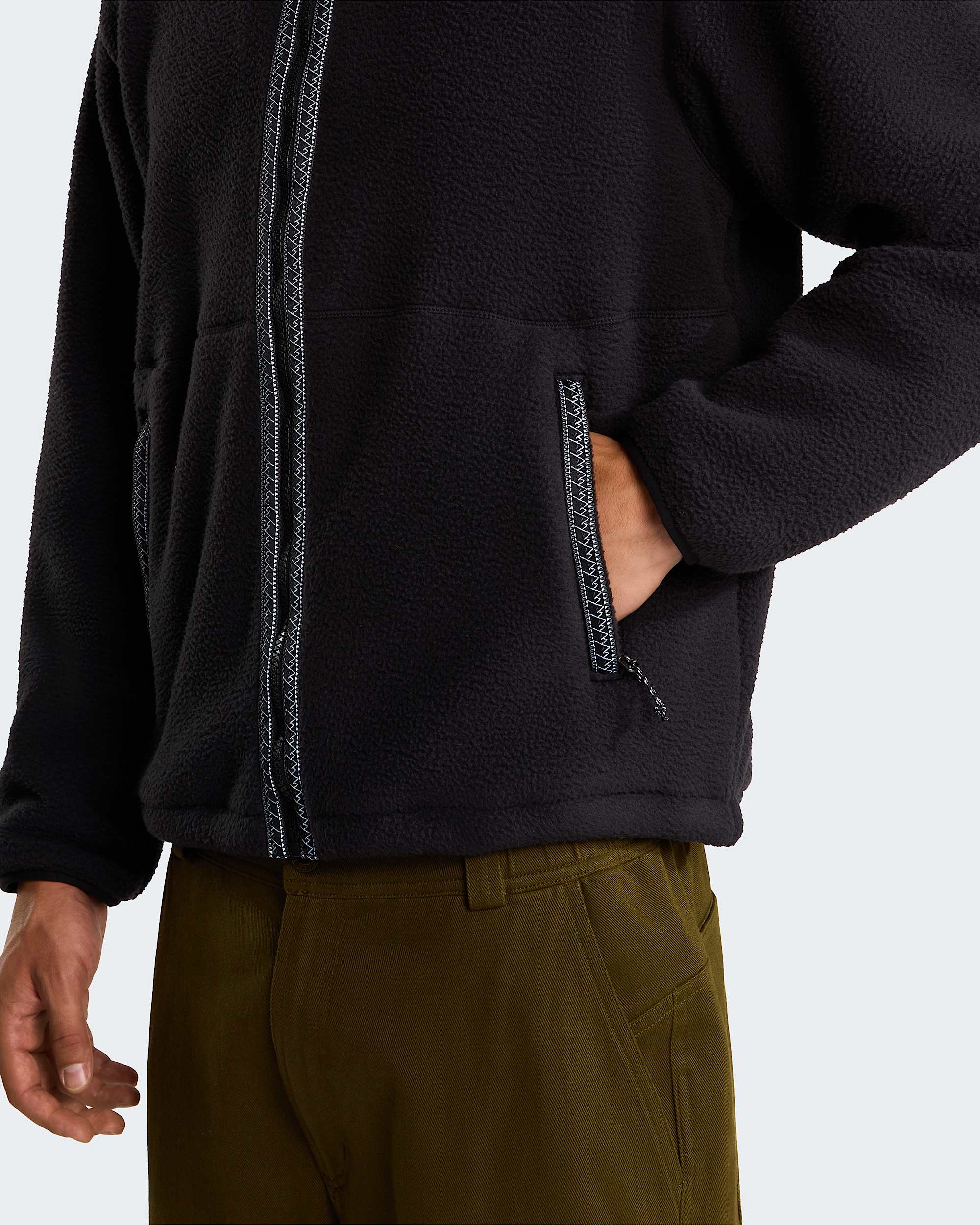 Casaco polar com fecho de correr integral TNF Fleeski para homem TNF ALT7