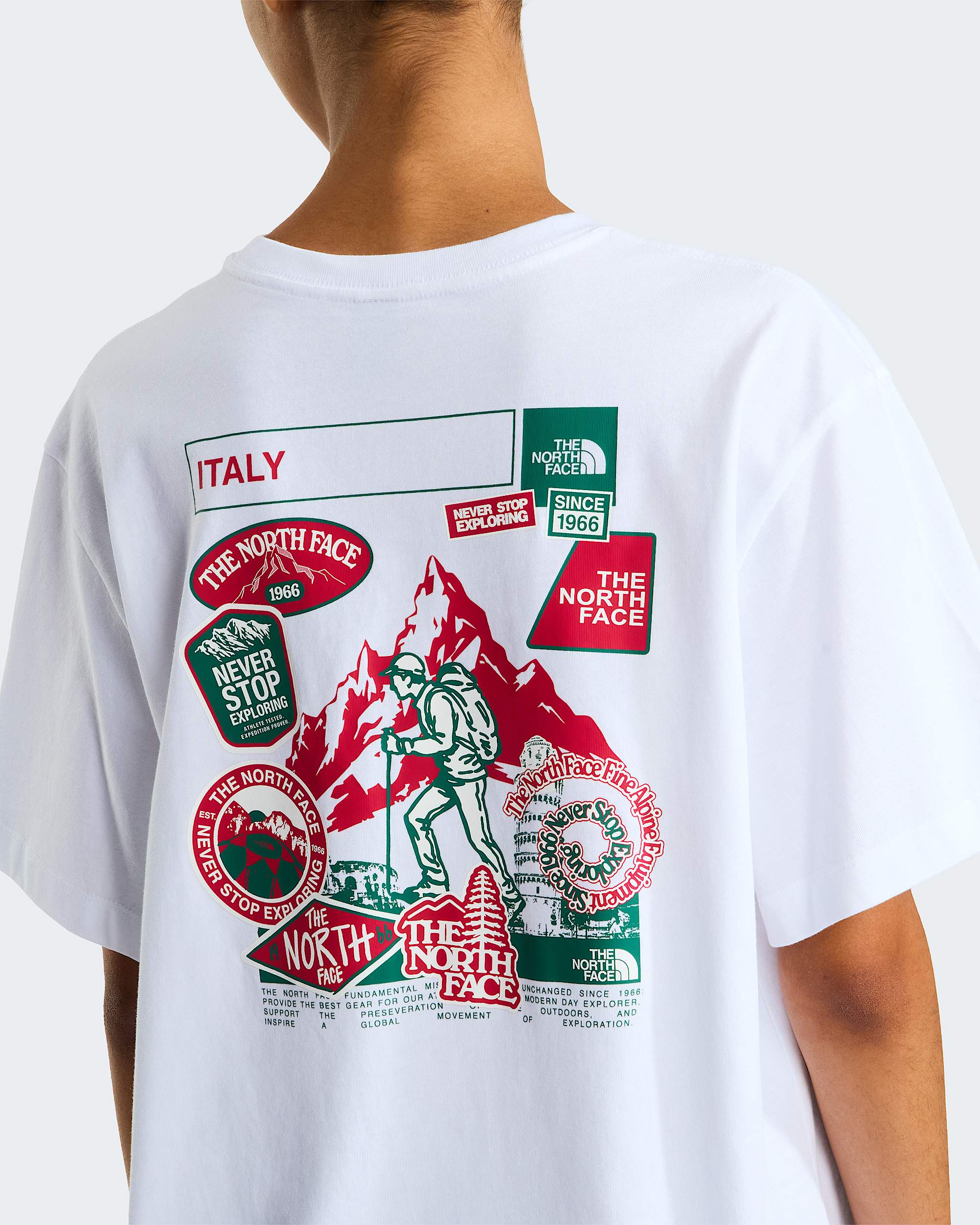 Country Stickers Italy Relaxed TShirt Unisex TNF ALT5