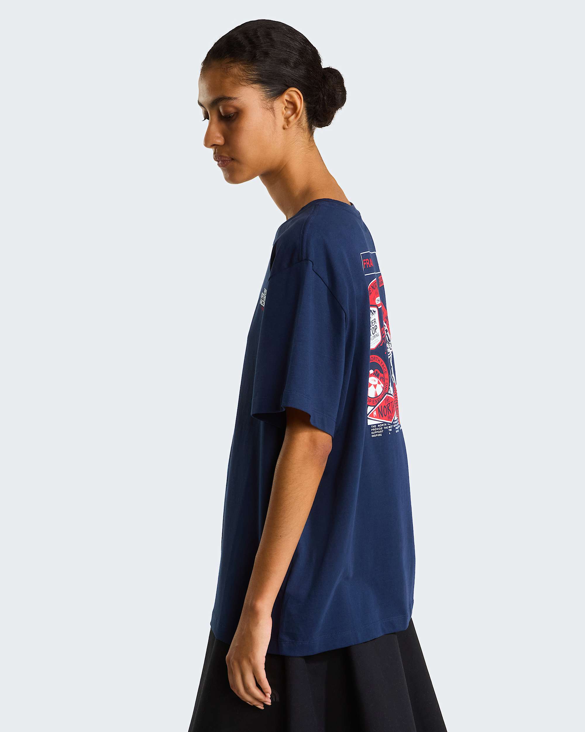 Country Stickers France Relaxed Tshirt Unisex TNF ALT3