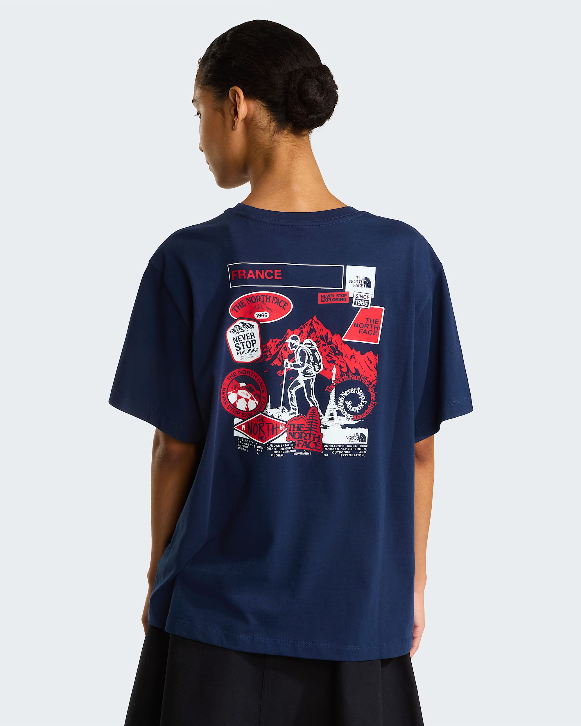 Unisex Country Stickers France Relaxed TShirt TNF alt4