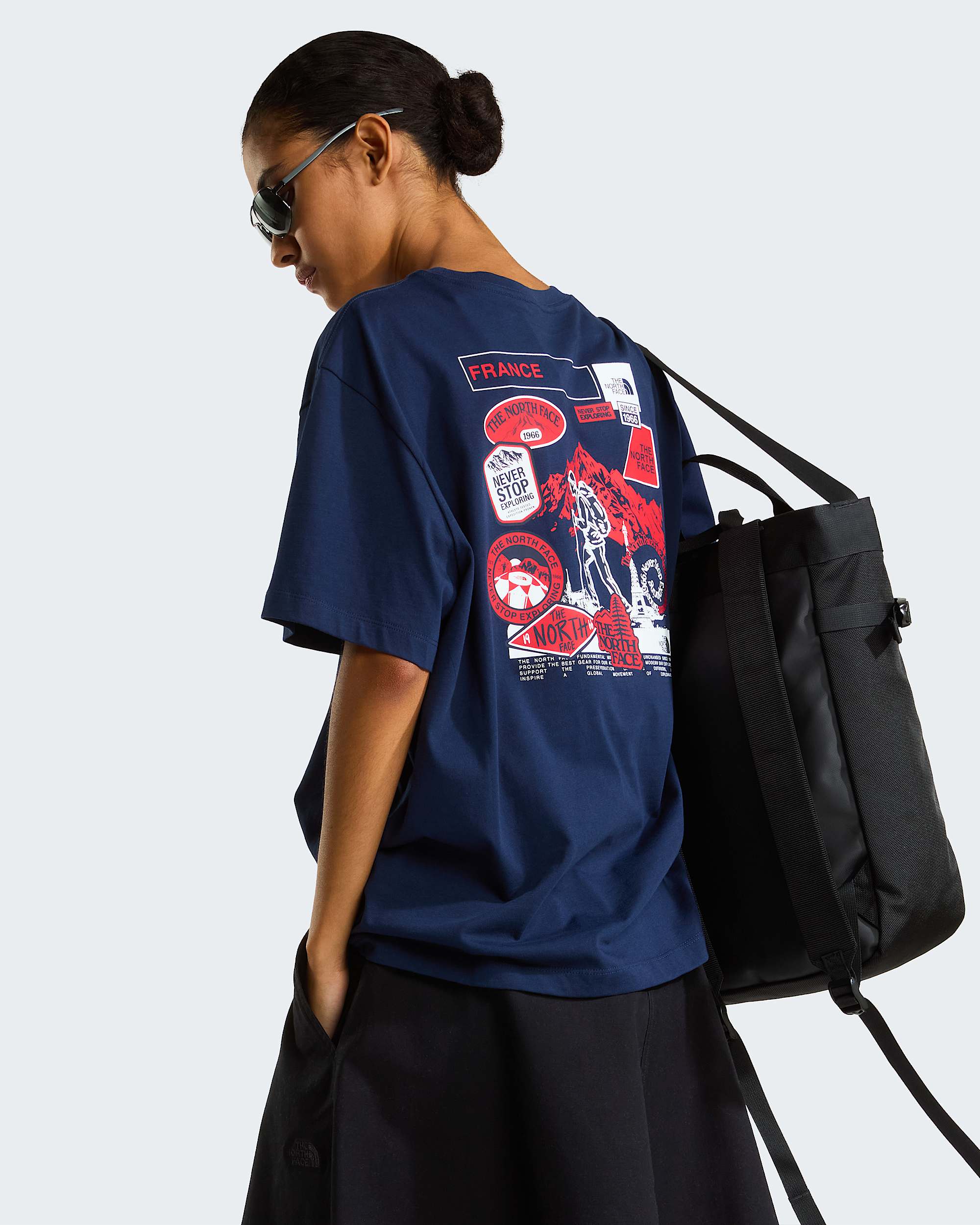 Unisex Country Stickers France Relaxed TShirt TNF alt10