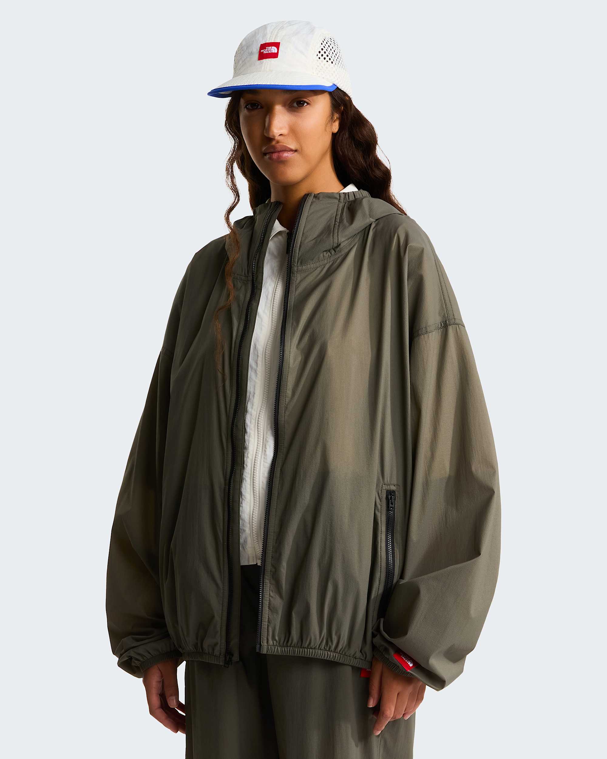 Unisex Red Box Packable Hooded Wind Jacket TNF alt18