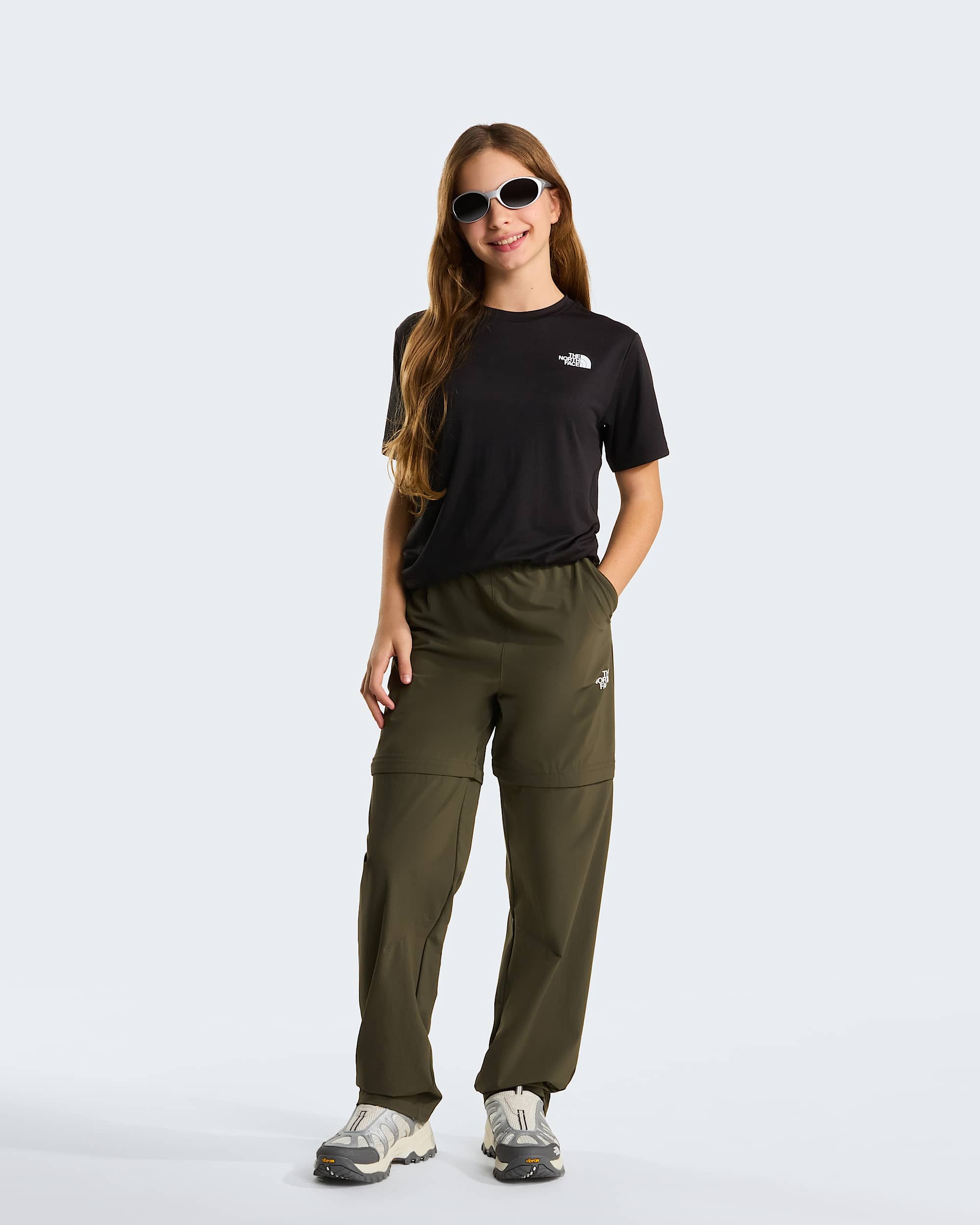 Leichte ZipoffWanderhosen fr Jugendliche TNF alt14