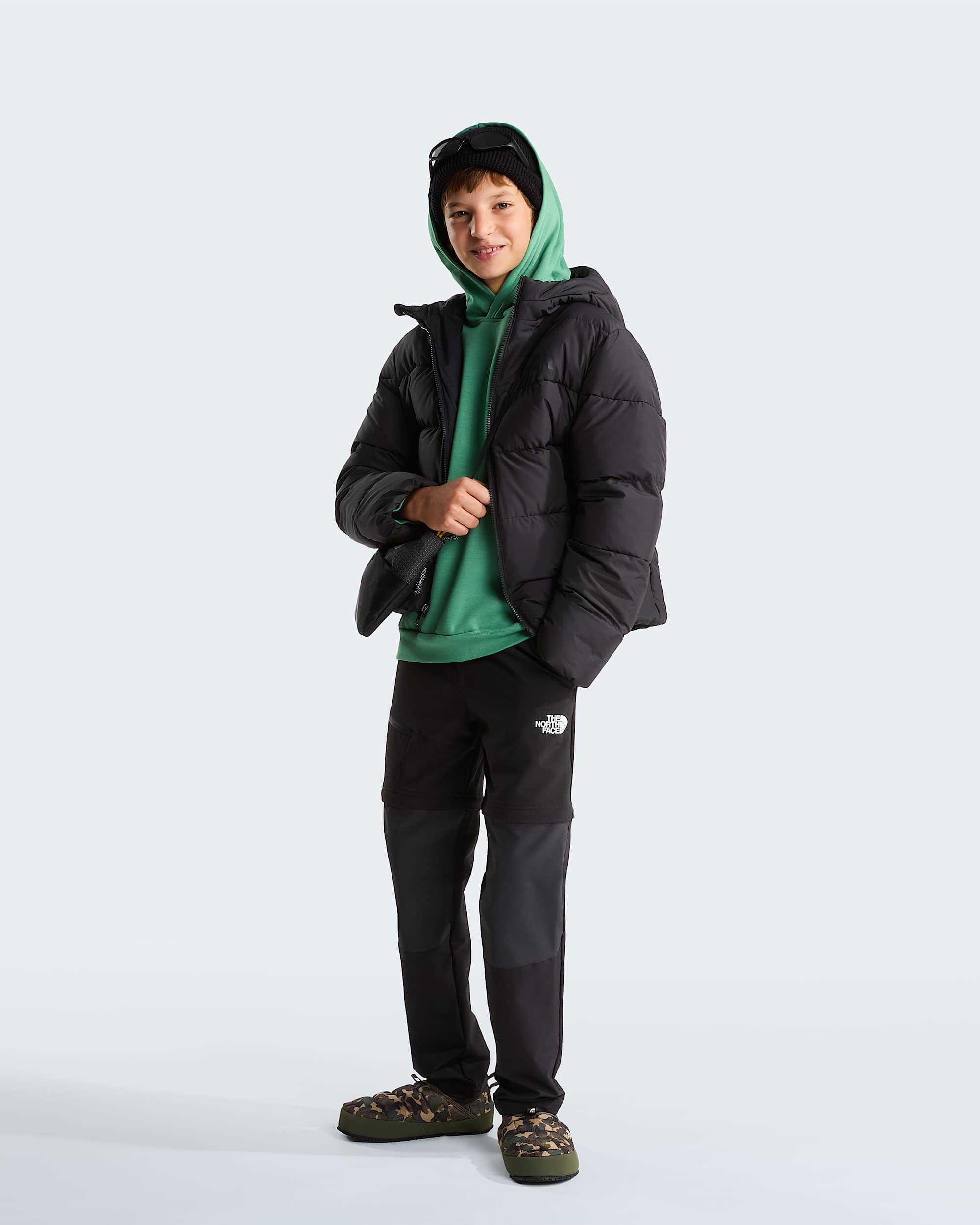 Chaqueta con capucha Frost Fall para jvenes TNF alt1