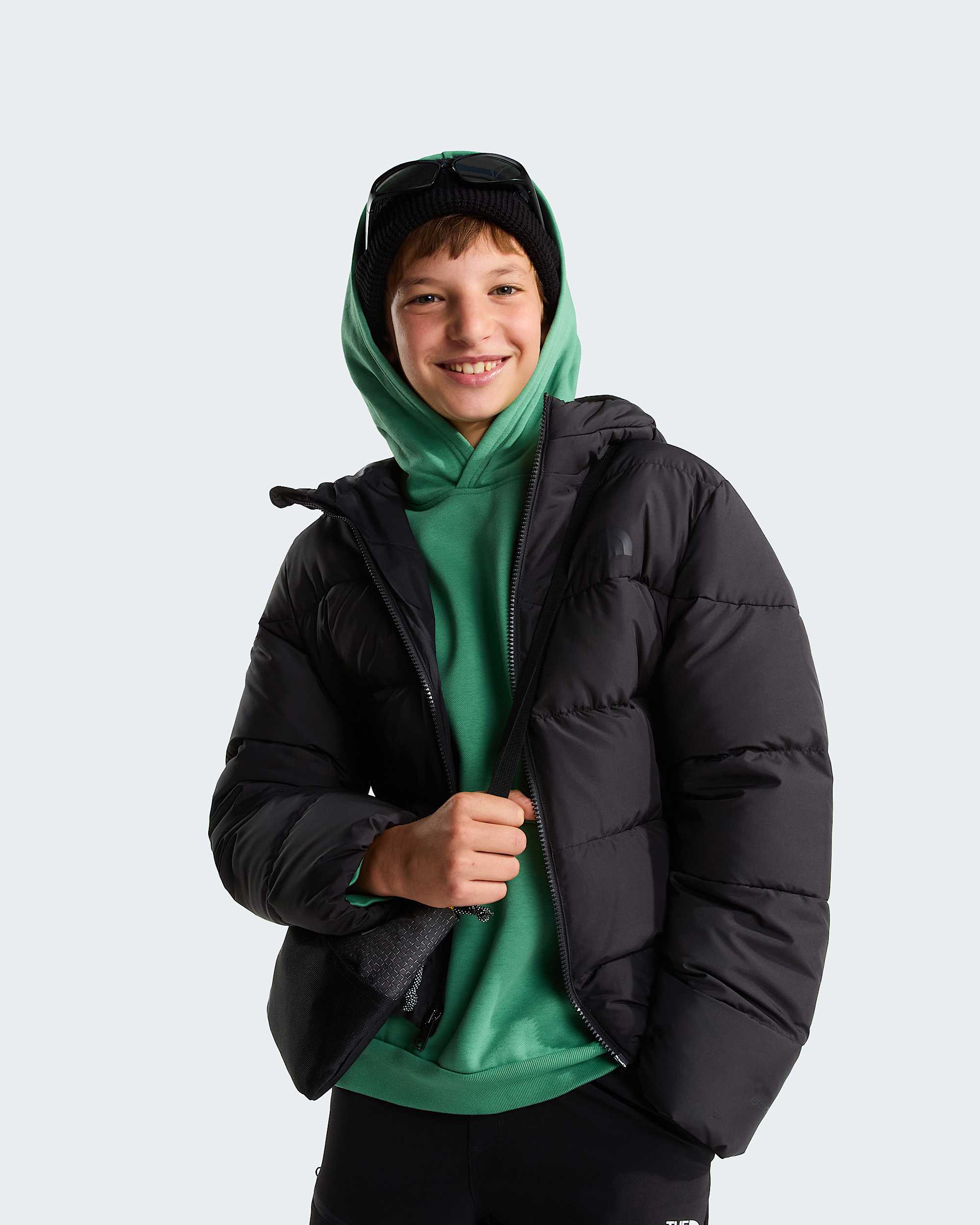 Chaqueta con capucha Frost Fall para jvenes TNF alt9