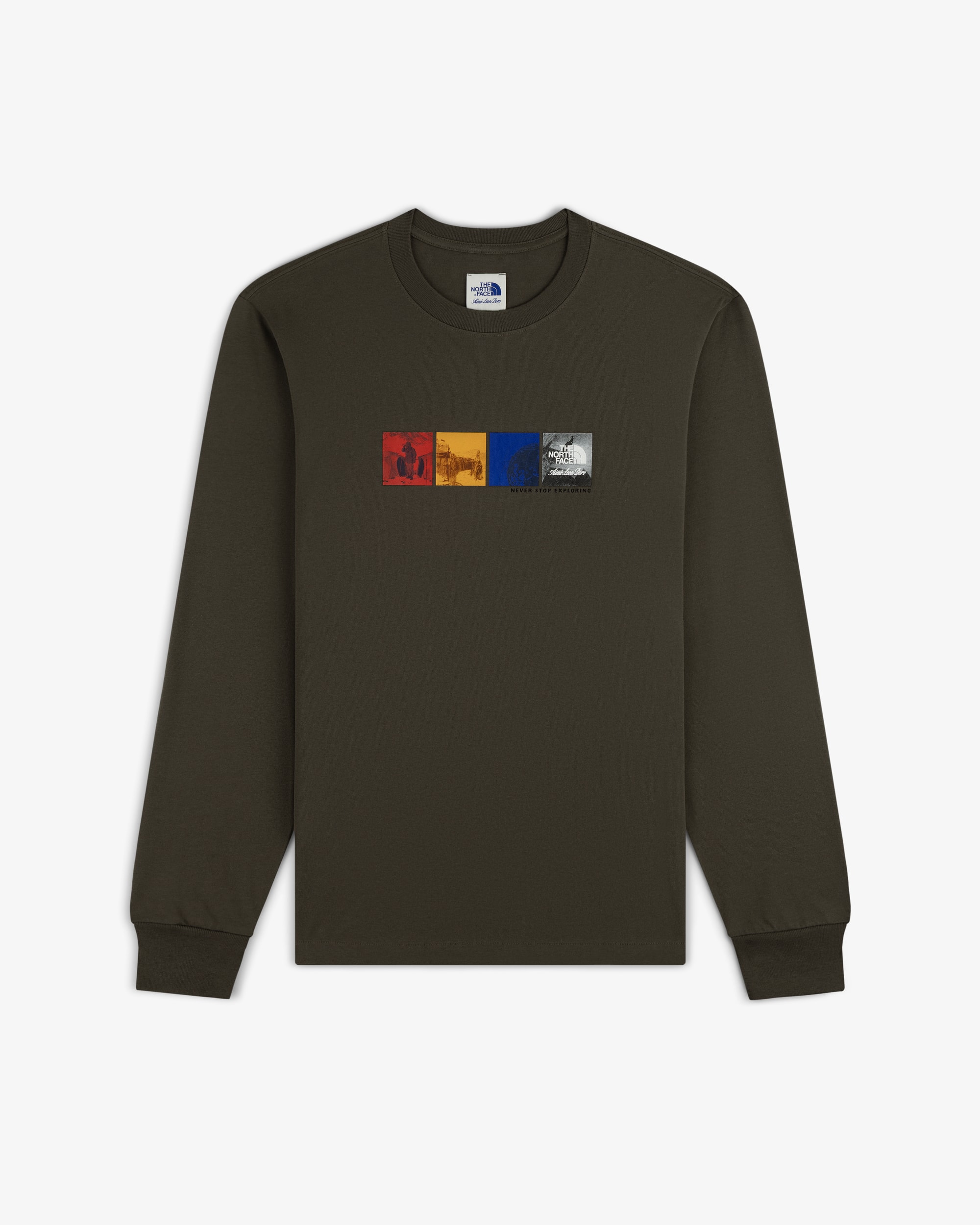 TNF X Aim Leon Dore LongSleeve TShirt TNF hero
