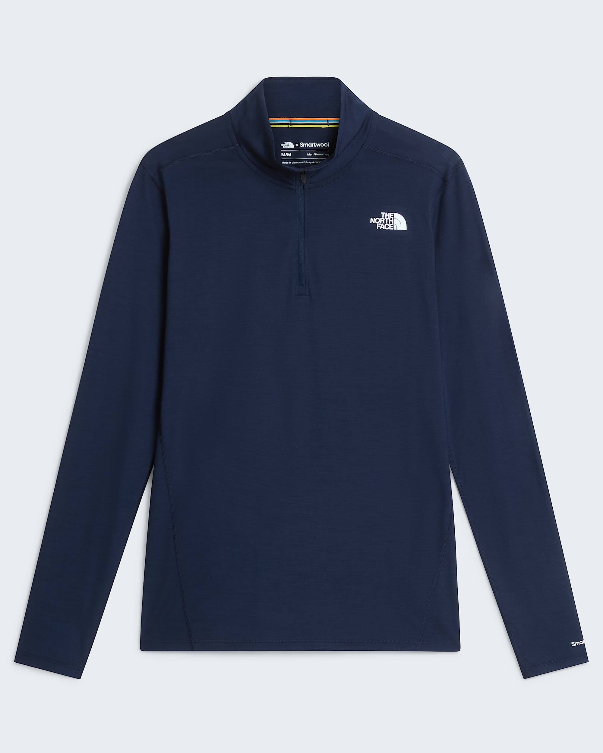 Camisola de manga comprida com fecho de correr de 14 TNF x Smartwool Merino para homem TNF alt30
