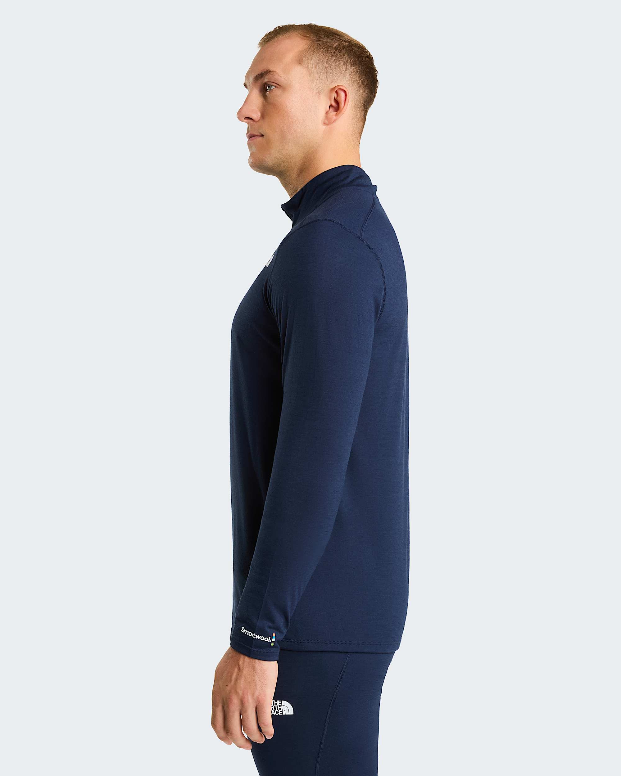 Camisola de manga comprida com fecho de correr de 14 TNF x Smartwool Merino para homem TNF alt2