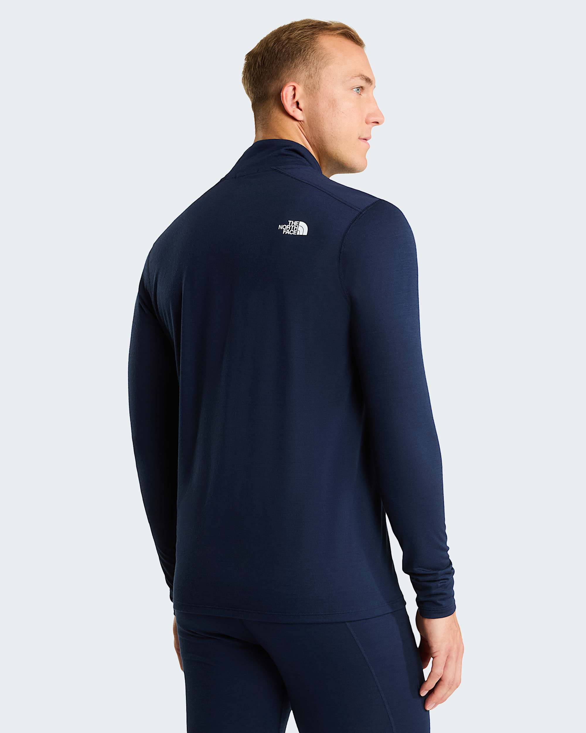 Camisola de manga comprida com fecho de correr de 14 TNF x Smartwool Merino para homem TNF alt3