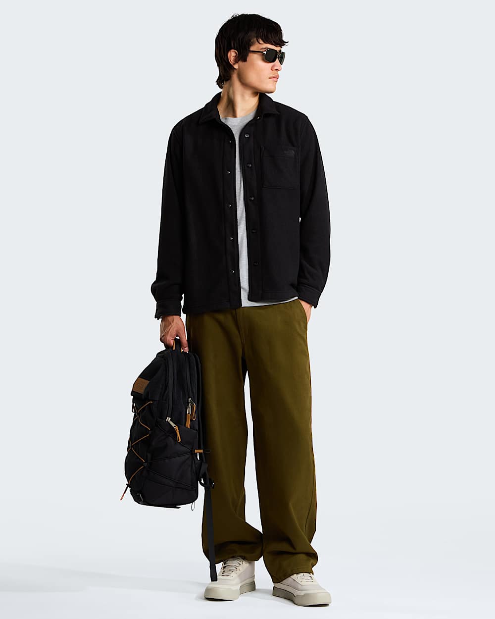 Langrmet Open Range Fleece skjorte til herrer TNF ALT1