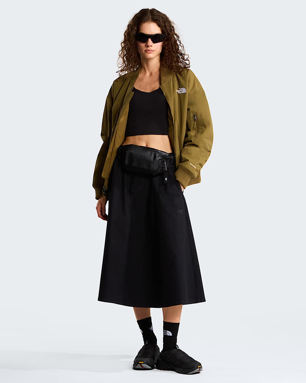 Womens Pinecrest Belted Skirt TNF TNF Black ALT1
