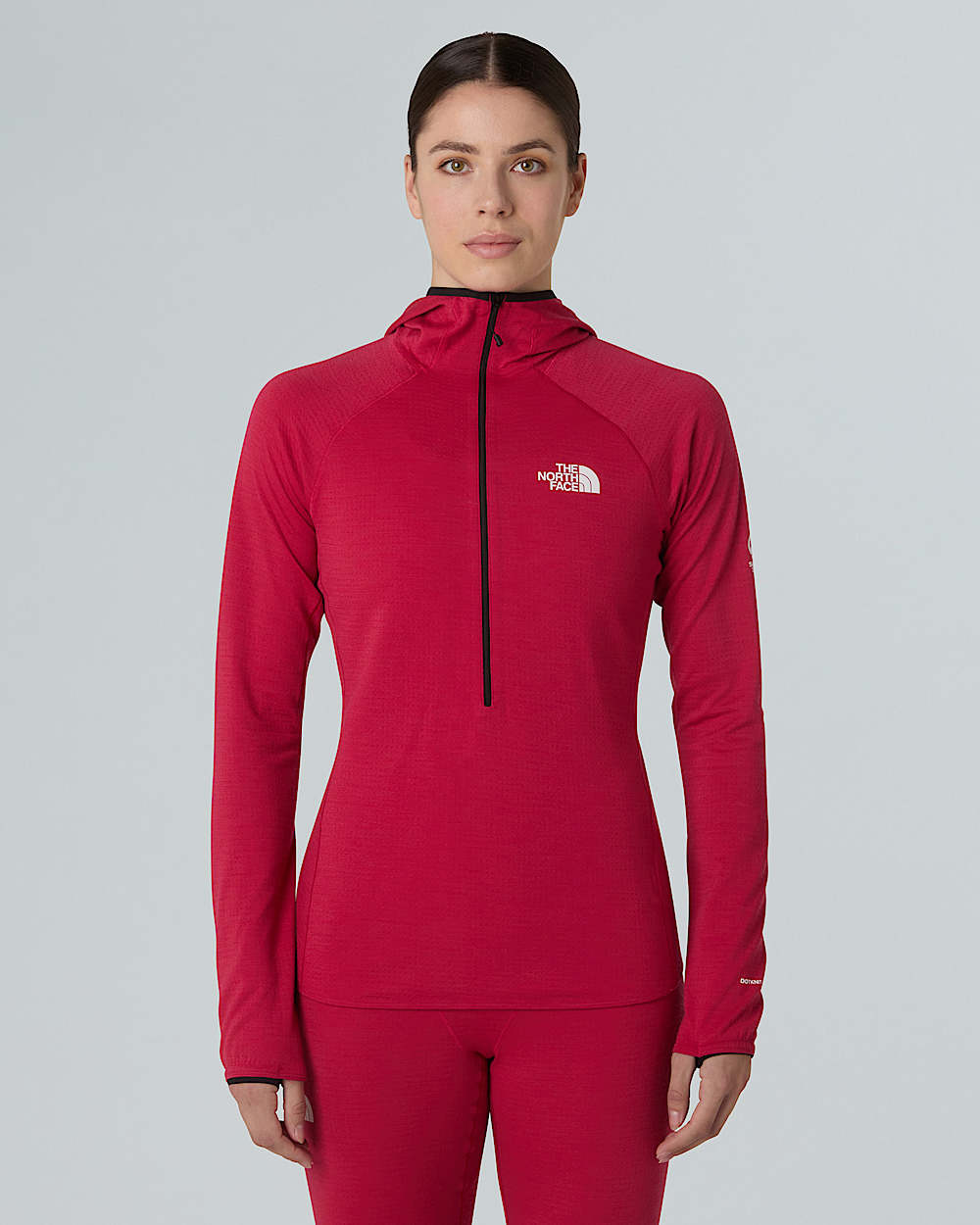 Summit DotKnit AMK Baselayer mit Kapuze fr Damen TNF HERO
