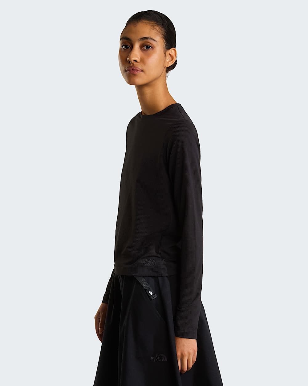 Tshirt a maniche lunghe a coste Golden Ridge da donna TNF ALT2