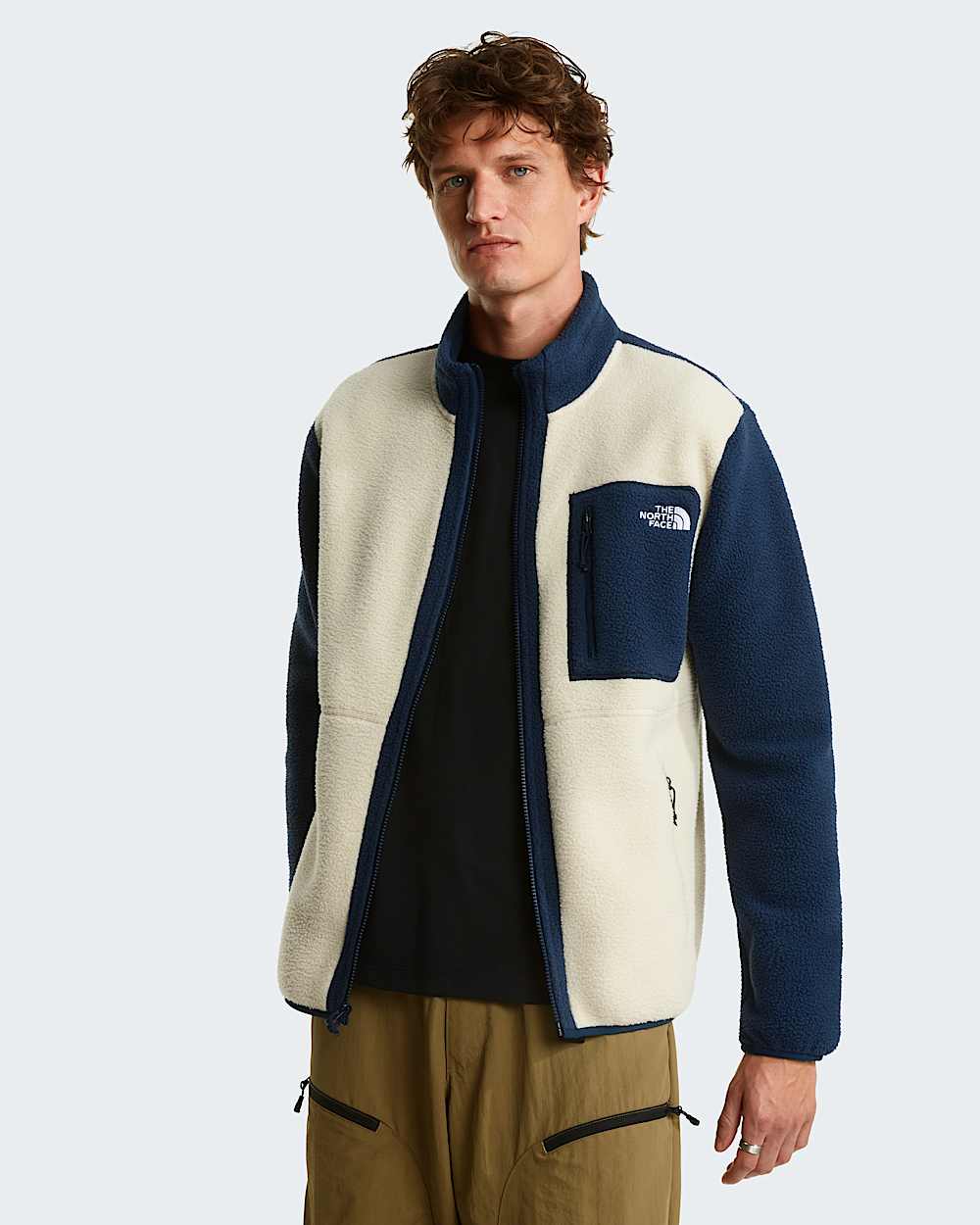 Yumiori Fleecejacke mit durchgehendem RV fr Herren TNF alt8
